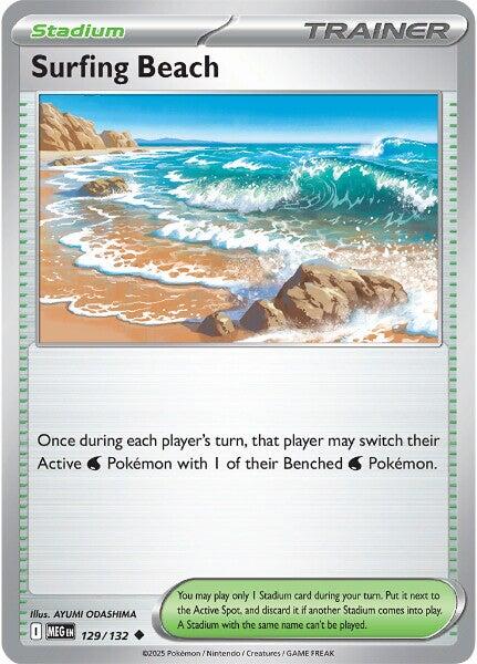 Surfing Beach (129/132) [Mega Evolution: Base Set] - Pokémon - Card Brawlers | Quebec | Canada |