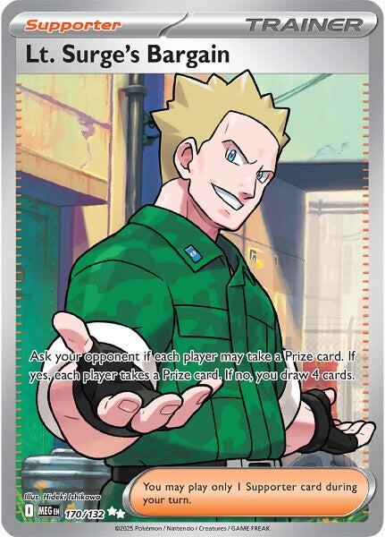 Lt. Surge's Bargain (170/132) [Mega Evolution: Base Set] - Pokémon - Card Brawlers | Quebec | Canada |