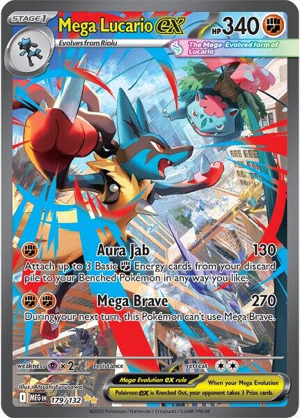 Mega Lucario ex (179/132) [Mega Evolution: Base Set] - Pokémon - Card Brawlers | Quebec | Canada |