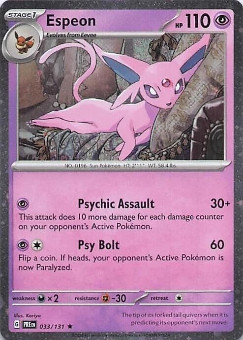 Espeon (033/131) (Cosmos Holo) [Miscellaneous Cards] - Pokémon - Card Brawlers | Quebec | Canada |
