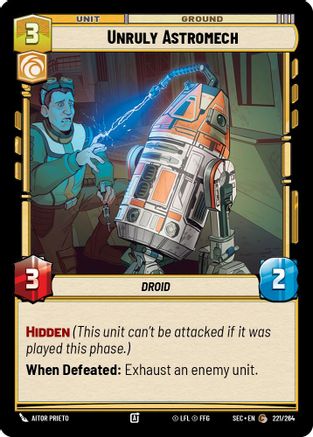 Unruly Astromech (221/264) (221/264) [Secrets of Power] - Fantasy Flight Games - Card Brawlers | Quebec | Canada |