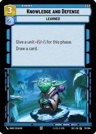 Knowledge and Defense (75/264) (75/264) [Secrets of Power] - Fantasy Flight Games - Card Brawlers | Quebec | Canada |