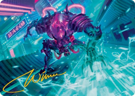 Surgehacker Mech Art Card (Gold-Stamped Signature) [Kamigawa: Neon Dynasty Art Series] - Magic: The Gathering - Card Brawlers | Quebec | Canada |