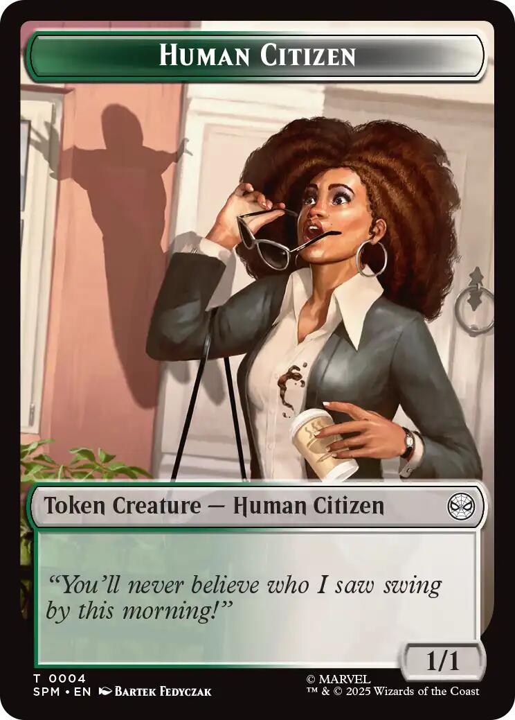 Human Citizen // Treasure Double-Sided Token [Marvel's Spider-Man Tokens] - Magic: The Gathering - Card Brawlers | Quebec | Canada |