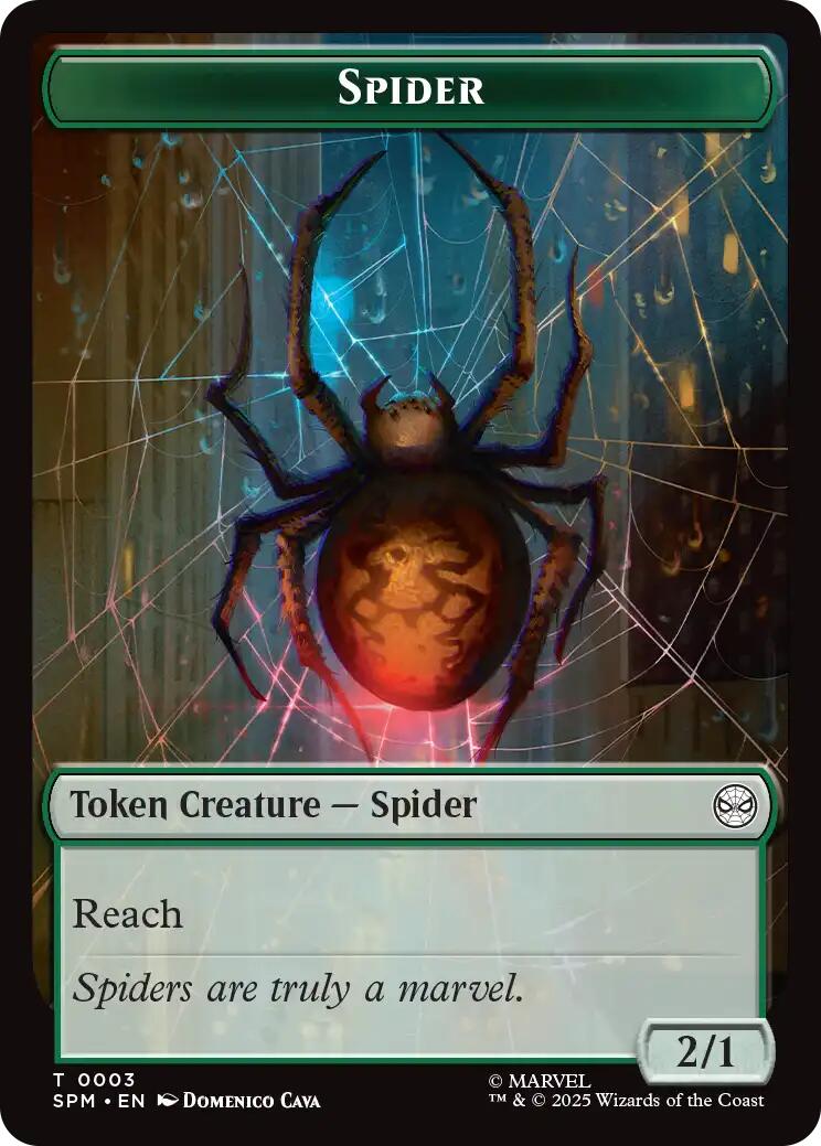 Spider // Food Double-Sided Token [Marvel's Spider-Man Tokens] - Magic: The Gathering - Card Brawlers | Quebec | Canada |