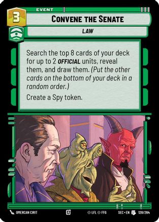 Convene the Senate (128/264) (128/264) [Secrets of Power] - Fantasy Flight Games - Card Brawlers | Quebec | Canada |