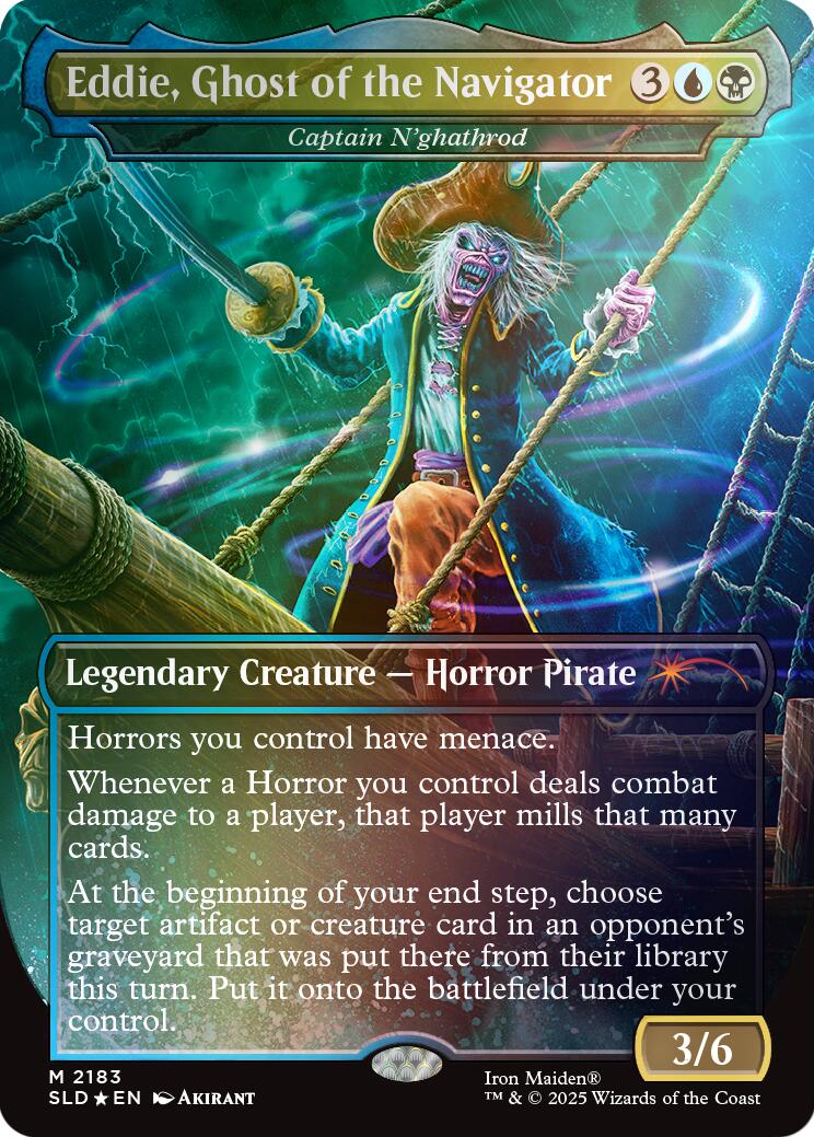 Eddie, Ghost of the Navigator - Captain N'ghathrod (Rainbow Foil) [Secret Lair Drop Series] - Magic: The Gathering - Card Brawlers | Quebec | Canada |