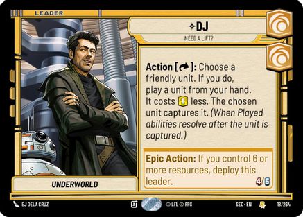 DJ (18/264) - Need a Lift? (18/264) [Secrets of Power] - Fantasy Flight Games - Card Brawlers | Quebec | Canada |