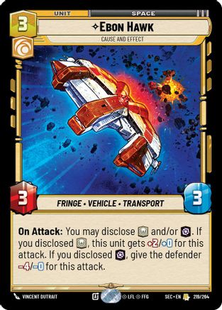 Ebon Hawk (219/264) - Cause and Effect (219/264) [Secrets of Power] - Fantasy Flight Games - Card Brawlers | Quebec | Canada |