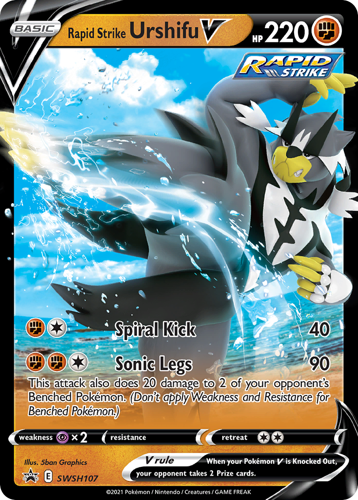 Rapid Strike Urshifu V (SWSH107) [Sword & Shield: Black Star Promos] - Pokémon - Card Brawlers | Quebec | Canada |