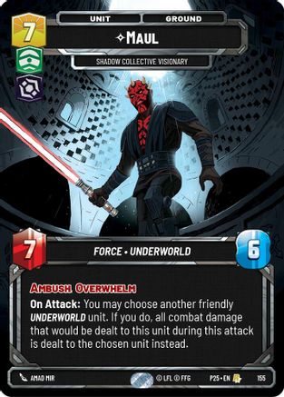 Maul - Shadow Collective Visionary (155) (155) [Sector and Regional Promos: Season 1] - Fantasy Flight Games - Card Brawlers | Quebec | Canada |