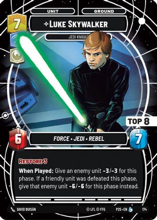 Luke Skywalker - Jedi Knight (Top 8) (178) (178) [Sector and Regional Promos: Season 1] - Fantasy Flight Games - Card Brawlers | Quebec | Canada |