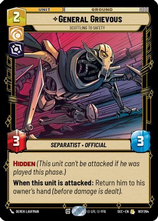 General Grievous (187/264) - Scuttling to Safety (187/264) [Secrets of Power] - Fantasy Flight Games - Card Brawlers | Quebec | Canada |