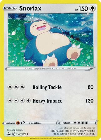 Snorlax (SWSH032) [Sword & Shield: Black Star Promos] - Pokémon - Card Brawlers | Quebec | Canada |
