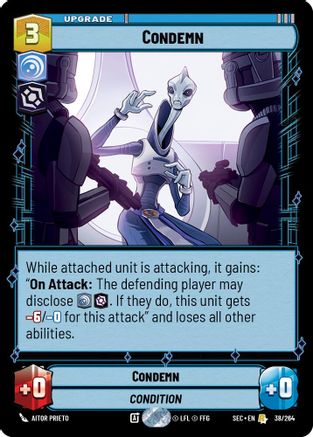 Condemn (38/264) (38/264) [Secrets of Power] - Fantasy Flight Games - Card Brawlers | Quebec | Canada |