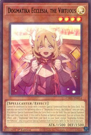 Dogmatika Ecclesia, the Virtuous [CH01-EN014] Ultra Rare - Yu-Gi-Oh! - Card Brawlers | Quebec | Canada |