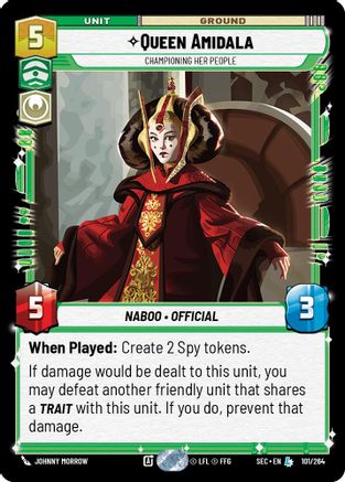 Queen Amidala (101/264) - Championing Her People (101/264) [Secrets of Power] - Fantasy Flight Games - Card Brawlers | Quebec | Canada |