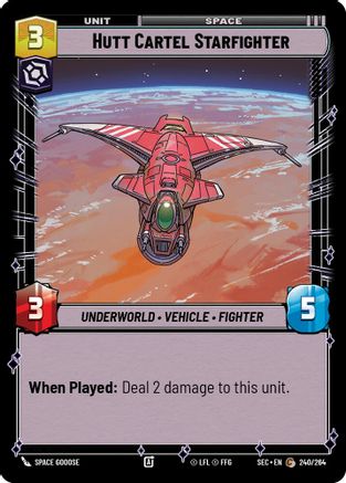 Hutt Cartel Starfighter (240/264) (240/264) [Secrets of Power] - Fantasy Flight Games - Card Brawlers | Quebec | Canada |