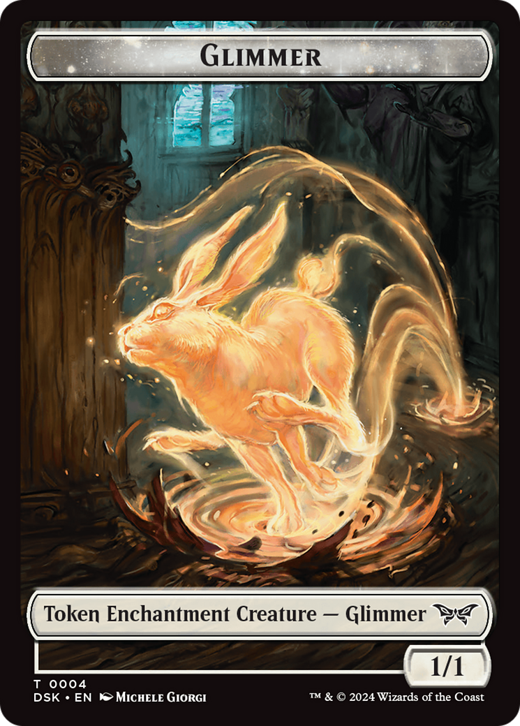 Horror // Glimmer Double-Sided Token [Duskmourn: House of Horror Tokens] - Magic: The Gathering - Card Brawlers | Quebec | Canada |