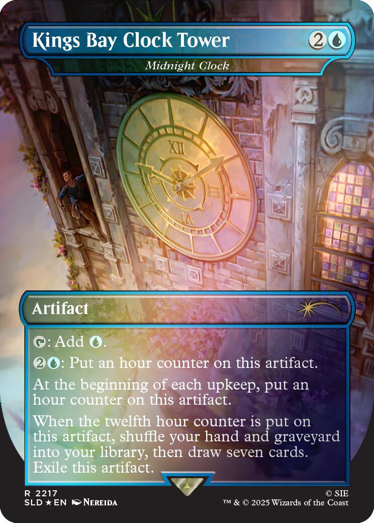 Kings Bay Clock Tower - Midnight Clock (Rainbow Foil) [Secret Lair Drop Series] - Magic: The Gathering - Card Brawlers | Quebec | Canada |