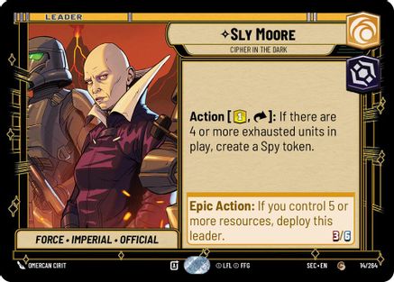 Sly Moore - Cipher in the Dark (14/264) (14/264) [Secrets of Power] - Fantasy Flight Games - Card Brawlers | Quebec | Canada |
