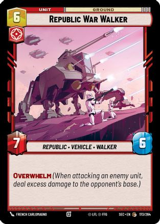 Republic War Walker (173/264) (173/264) [Secrets of Power] - Fantasy Flight Games - Card Brawlers | Quebec | Canada |