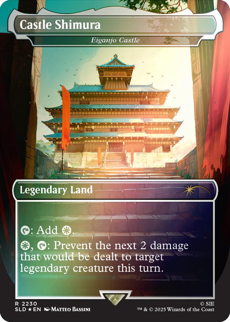 Castle Shimura - Eiganjo Castle (Rainbow Foil) [Secret Lair Drop Series] - Magic: The Gathering - Card Brawlers | Quebec | Canada |