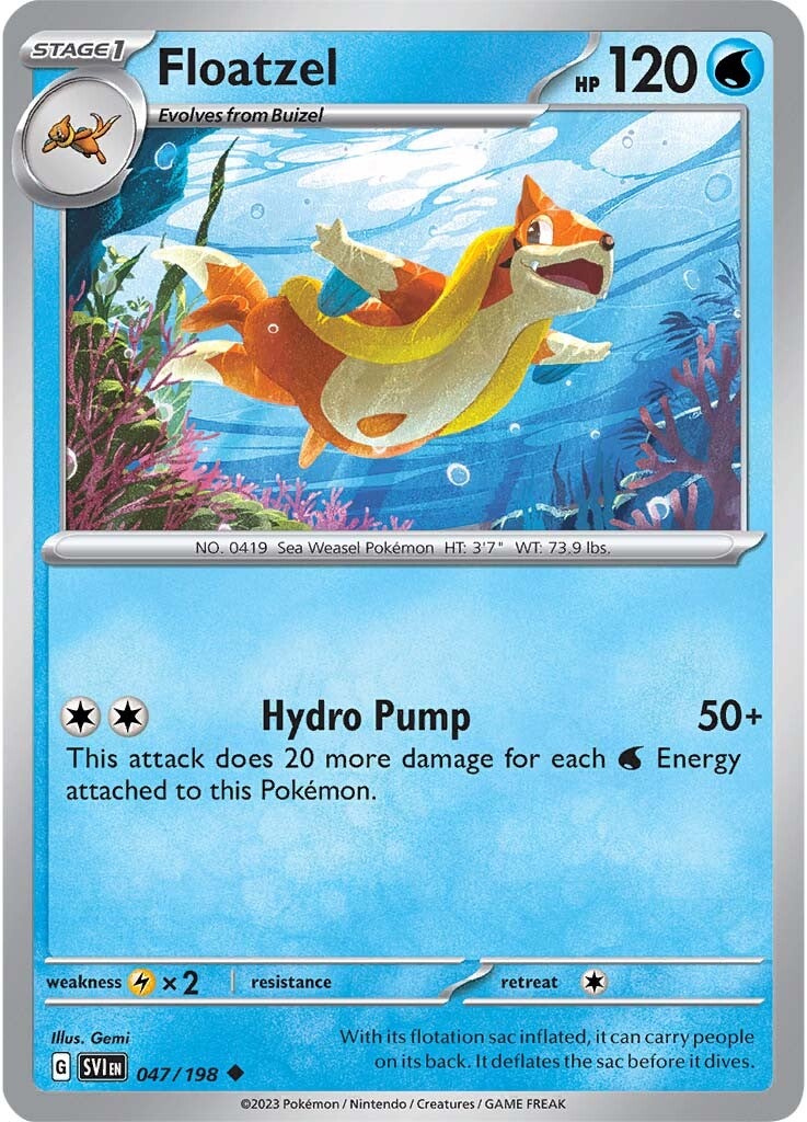 Floatzel (047/198) [Scarlet & Violet: Base Set] - Pokémon - Card Brawlers | Quebec | Canada |