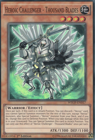 Heroic Challenger - Thousand Blades [WSUP-EN017] Super Rare - Yu-Gi-Oh! - Card Brawlers | Quebec | Canada |