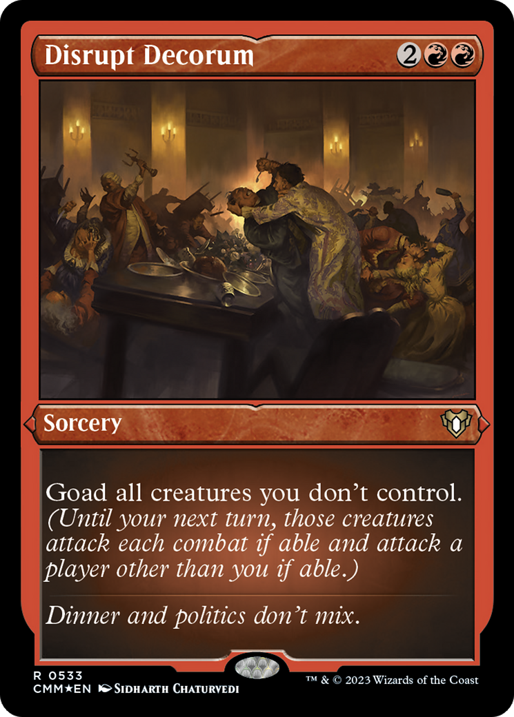 Disrupt Decorum (Foil Etched) [Commander Masters] - Magic: The Gathering - Card Brawlers | Quebec | Canada |
