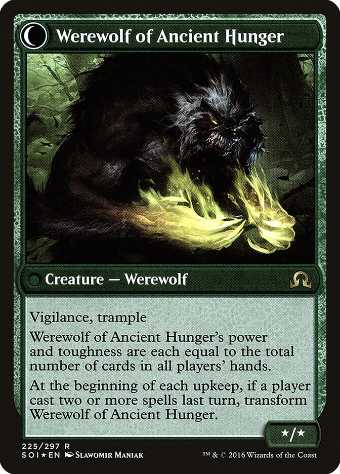 Sage of Ancient Lore // Werewolf of Ancient Hunger [Shadows over Innistrad Prerelease Promos] - Magic: The Gathering - Card Brawlers | Quebec | Canada |
