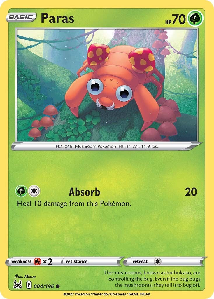 Paras (004/196) [Sword & Shield: Lost Origin] - Pokémon - Card Brawlers | Quebec | Canada |