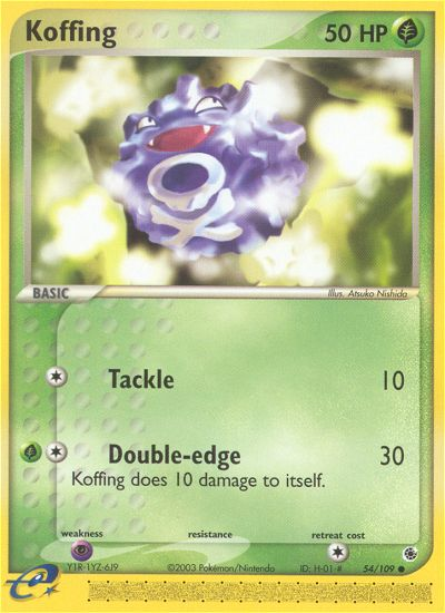 Koffing (54/109) [EX: Ruby & Sapphire] - Pokémon - Card Brawlers | Quebec | Canada |
