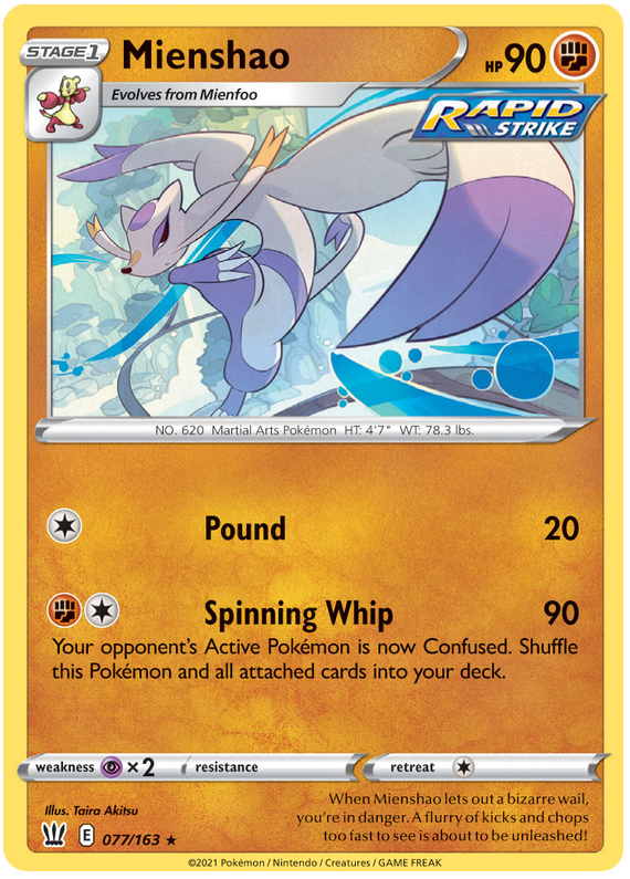Mienshao (077/163) [Sword & Shield: Battle Styles] - Pokémon - Card Brawlers | Quebec | Canada |