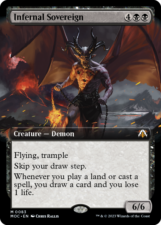 Infernal Sovereign (Extended Art) [March of the Machine Commander] - Magic: The Gathering - Card Brawlers | Quebec | Canada |
