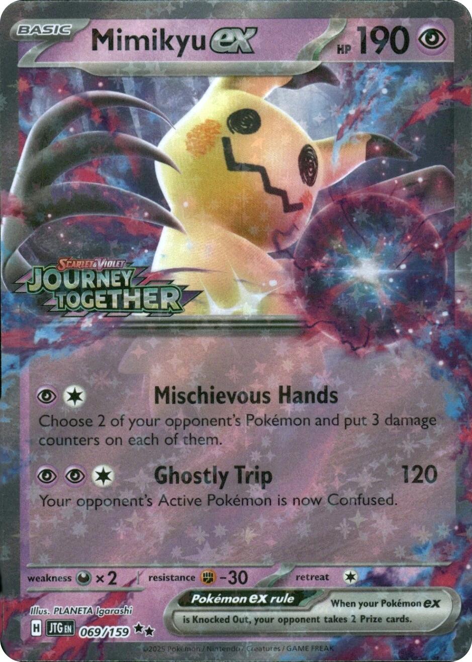 Mimikyu ex (069/159) (Journey Together Stamped) [Miscellaneous Cards] - Pokémon - Card Brawlers | Quebec | Canada |