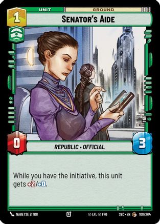 Senator's Aide (108/264) (108/264) [Secrets of Power] - Fantasy Flight Games - Card Brawlers | Quebec | Canada |