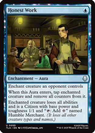 Honest Work [Avatar: The Last Airbender] - Magic: The Gathering - Card Brawlers | Quebec | Canada |