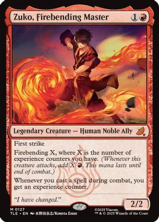 Zuko, Firebending Master [Avatar: The Last Airbender: Eternal-Legal] - Magic: The Gathering - Card Brawlers | Quebec | Canada |