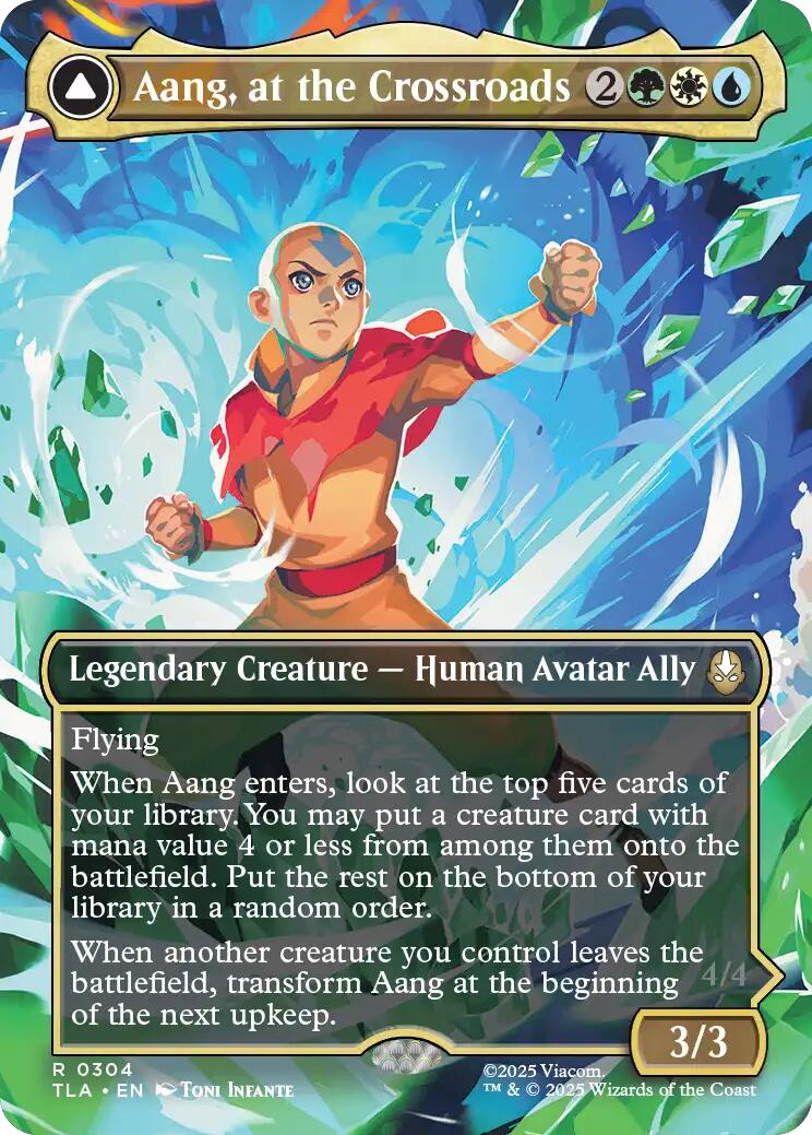 Aang, at the Crossroads (Borderless) [Avatar: The Last Airbender] - Magic: The Gathering - Card Brawlers | Quebec | Canada |