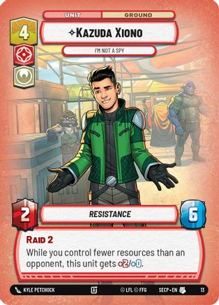 Kazuda Xiono - I'm Not A Spy (13) [Secrets of Power: Weekly Play] - Fantasy Flight Games - Card Brawlers | Quebec | Canada |