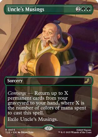 Uncle's Musings (Borderless) [Avatar: The Last Airbender: Eternal-Legal] - Magic: The Gathering - Card Brawlers | Quebec | Canada |