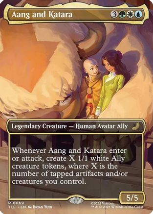 Aang and Katara (Borderless) [Avatar: The Last Airbender: Eternal-Legal] - Magic: The Gathering - Card Brawlers | Quebec | Canada |