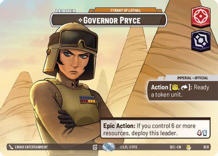 Governor Pryce - Tyrant of Lothal (Showcase) (1031) (1031) [Secrets of Power] - Fantasy Flight Games - Card Brawlers | Quebec | Canada |