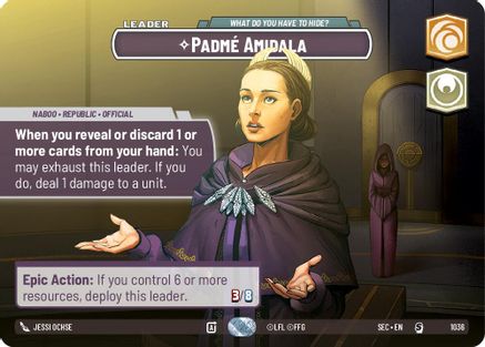 Padme Amidala - What Do You Have to Hide? (Showcase) (1036) (1036) [Secrets of Power] - Fantasy Flight Games - Card Brawlers | Quebec | Canada |