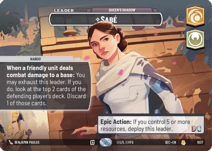 Sabe - Queen's Shadow (Showcase) (1037) (1037) [Secrets of Power] - Fantasy Flight Games - Card Brawlers | Quebec | Canada |