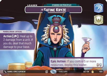 Satine Kryze - Standing on Principles (Showcase) (1025) (1025) [Secrets of Power] - Fantasy Flight Games - Card Brawlers | Quebec | Canada |