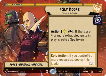 Sly Moore - Cipher in the Dark (Hyperspace) (278) (278) [Secrets of Power] - Fantasy Flight Games - Card Brawlers | Quebec | Canada |