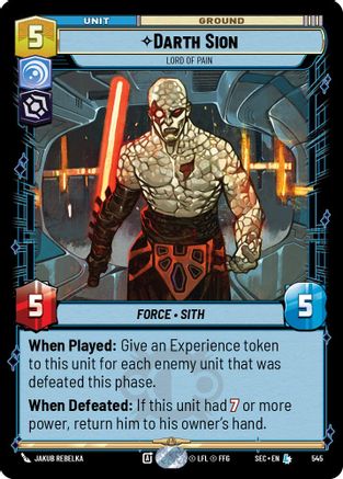 Darth Sion - Lord of Pain (Foil) (545) (545) [Secrets of Power] - Fantasy Flight Games - Card Brawlers | Quebec | Canada |