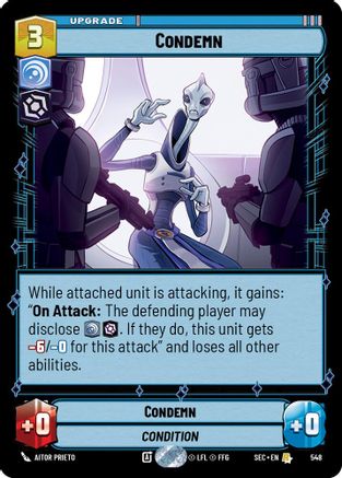 Condemn (548) (Foil) (548) [Secrets of Power] - Fantasy Flight Games - Card Brawlers | Quebec | Canada |